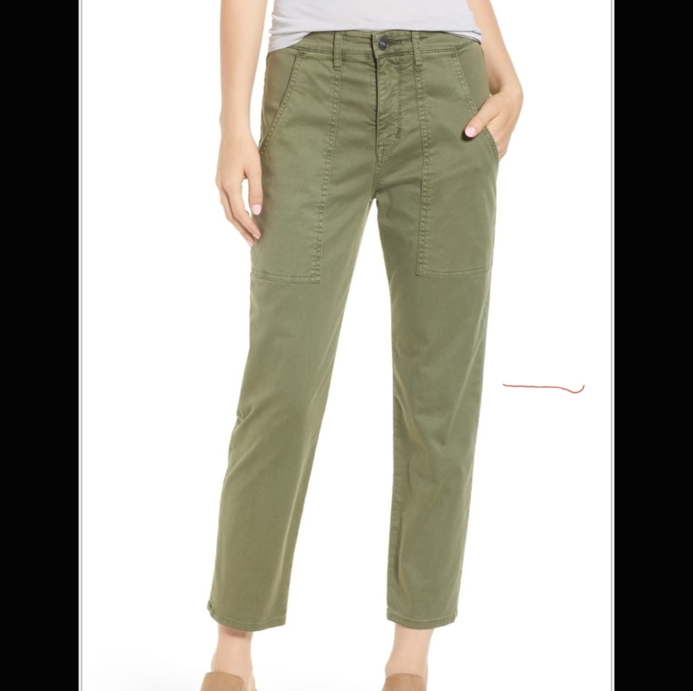Hudson  Olive Green Utility Tapered Pants